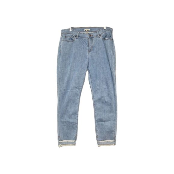 Eileen Fisher Women's Organic Cotton Blend Raw Step Hem Ankle Jeans 14 - Picture 1 of 7